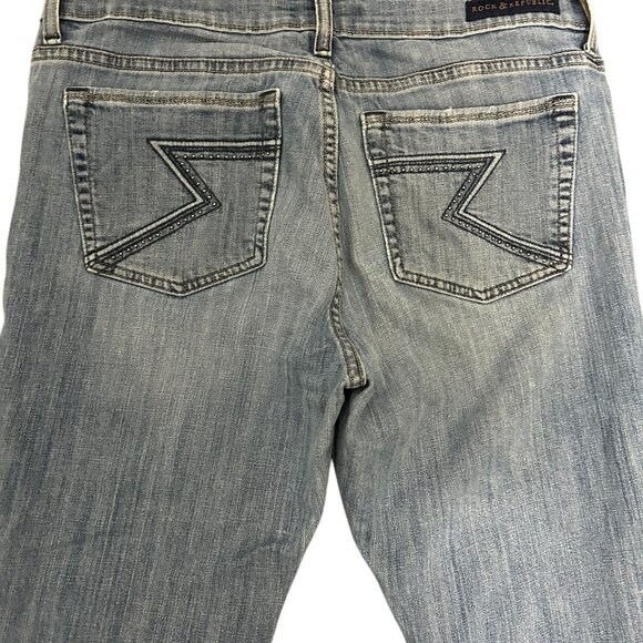 Rock & Republic Skinny Fit Women's Light Blue Jeans Sz 14 Denim Rx - Picture 6 of 7
